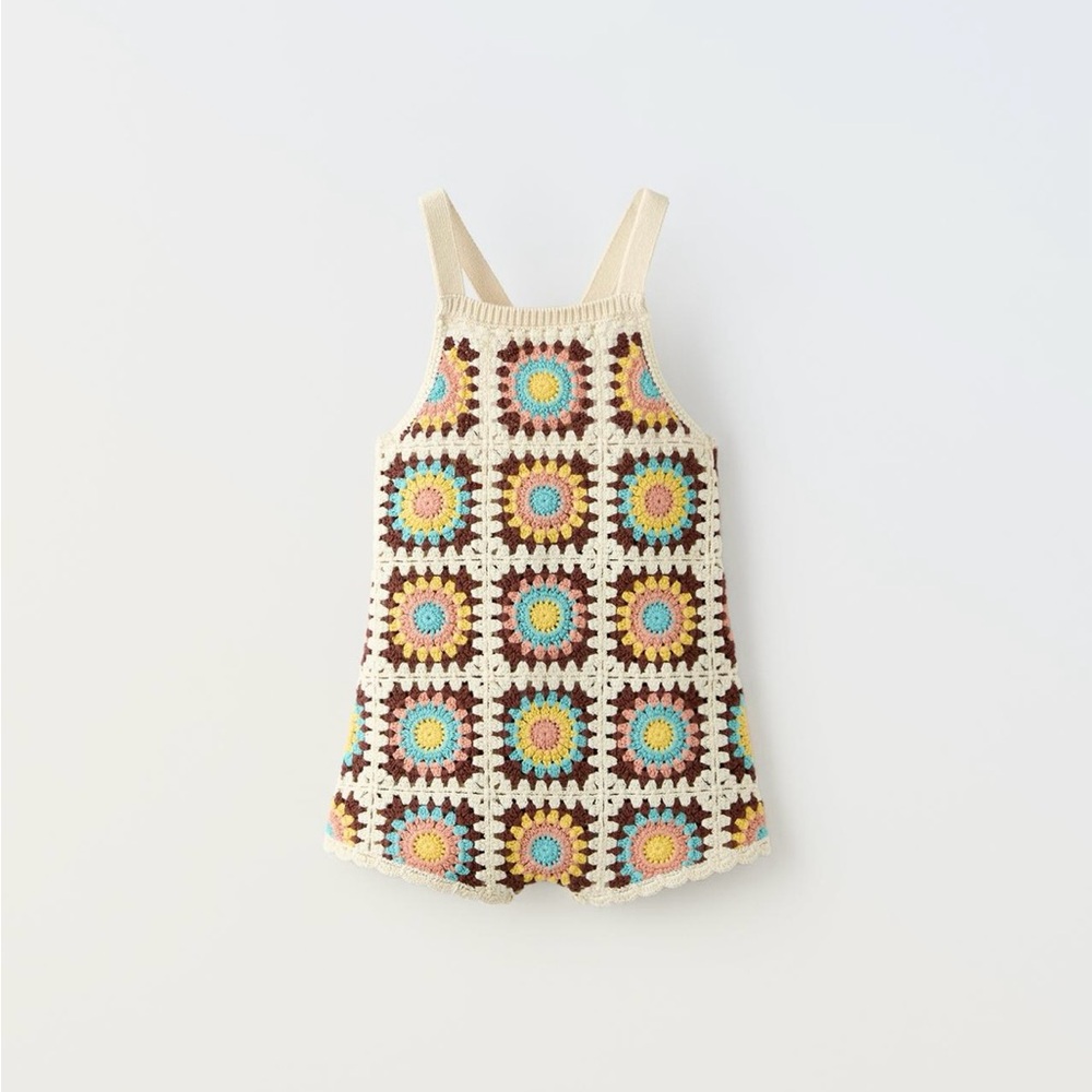 zara crochet romper